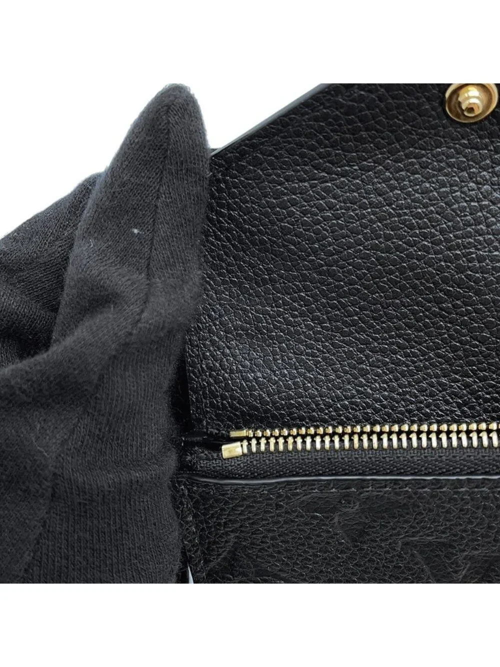 Louis Vuitton Trifold Wallet Monogram Empreinte Portefeuille Zoe Black